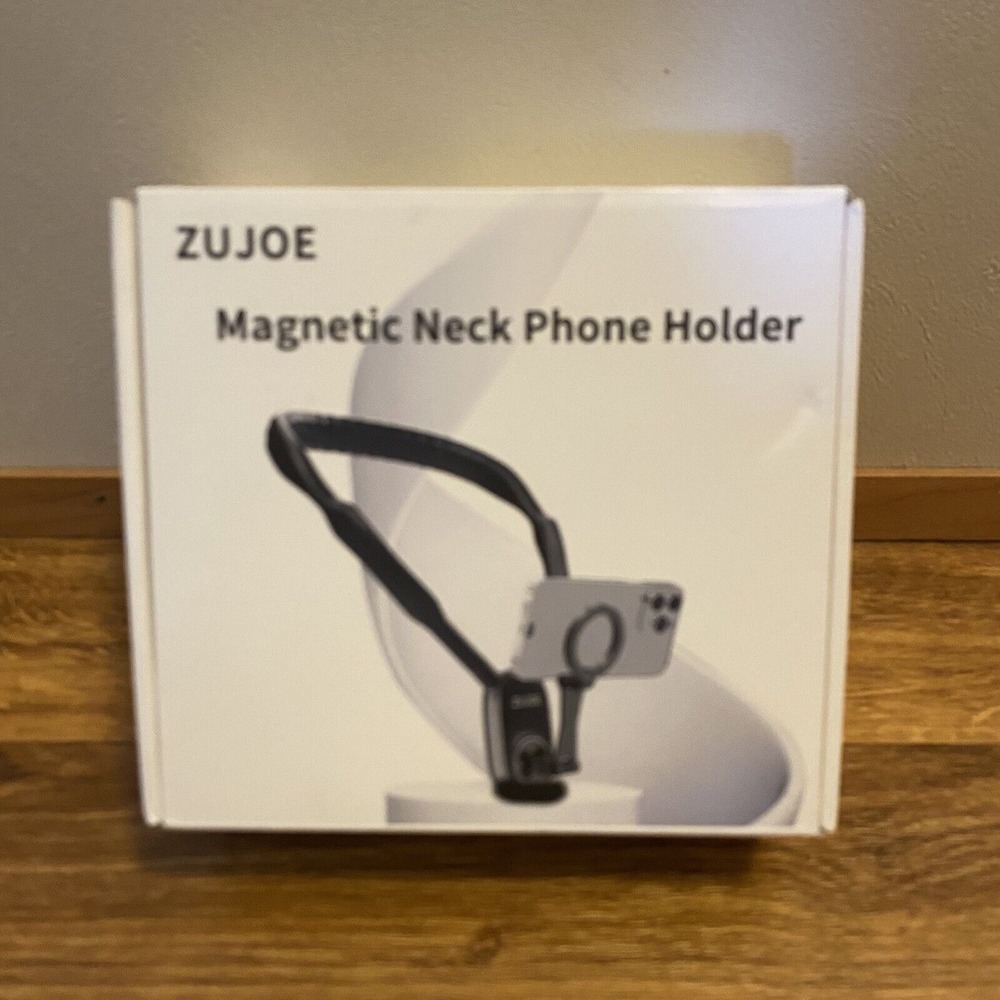 ZUJOE Silicone‎ Magnetic Neck Mount Phone Holder for Cell Phones New